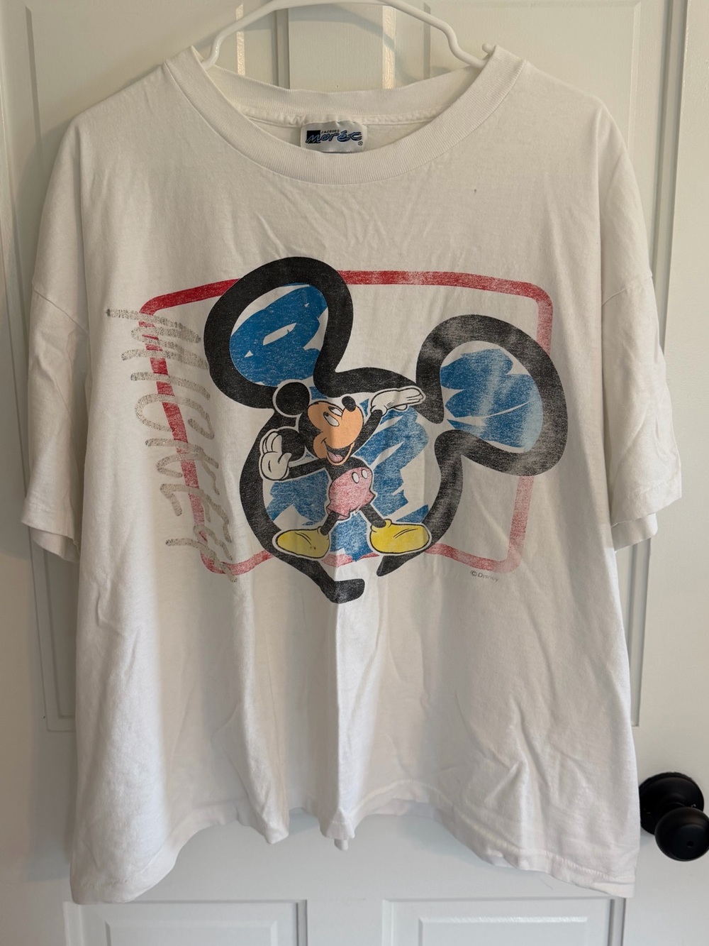 Vintage 90s Disney Mickey Mouse Jacques Moret USA Graphic T Shirt One Size